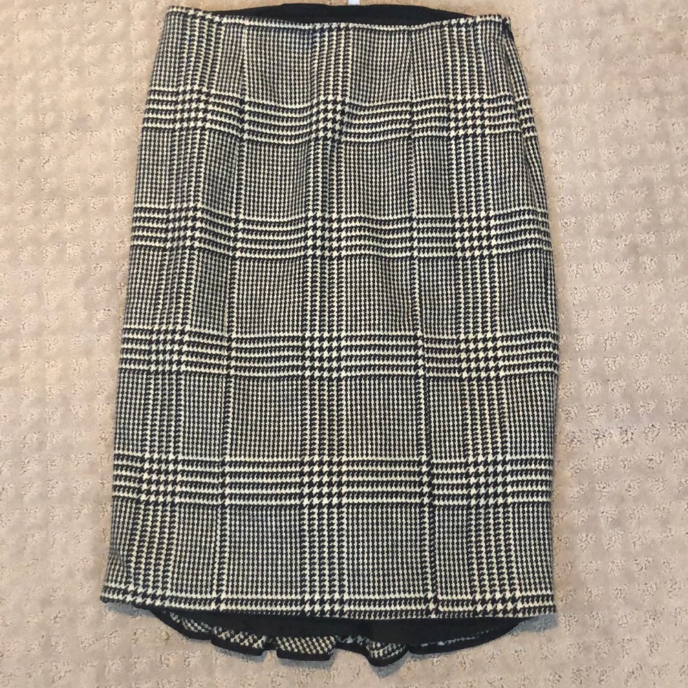 Plaid Wool Skirt